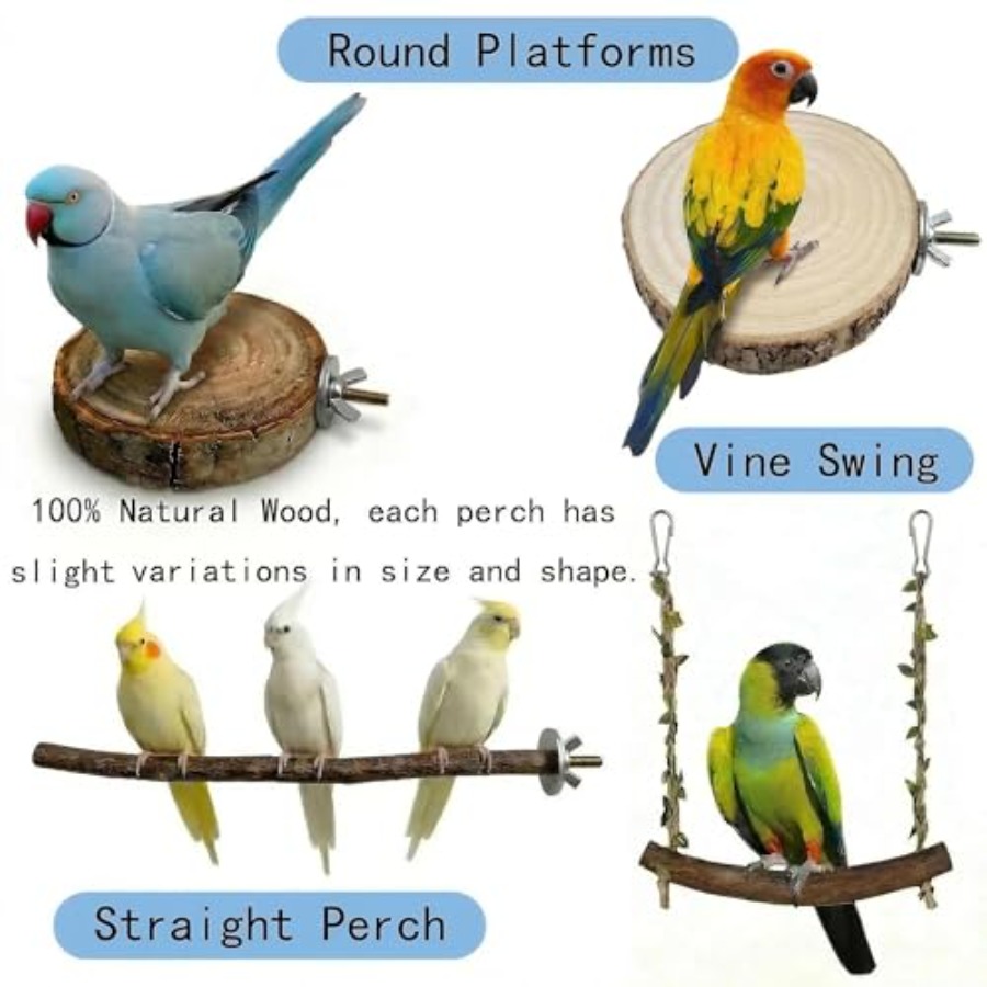 8PCS natural wood bird perches – обзор и цена Health & Wellness Animal Hospital