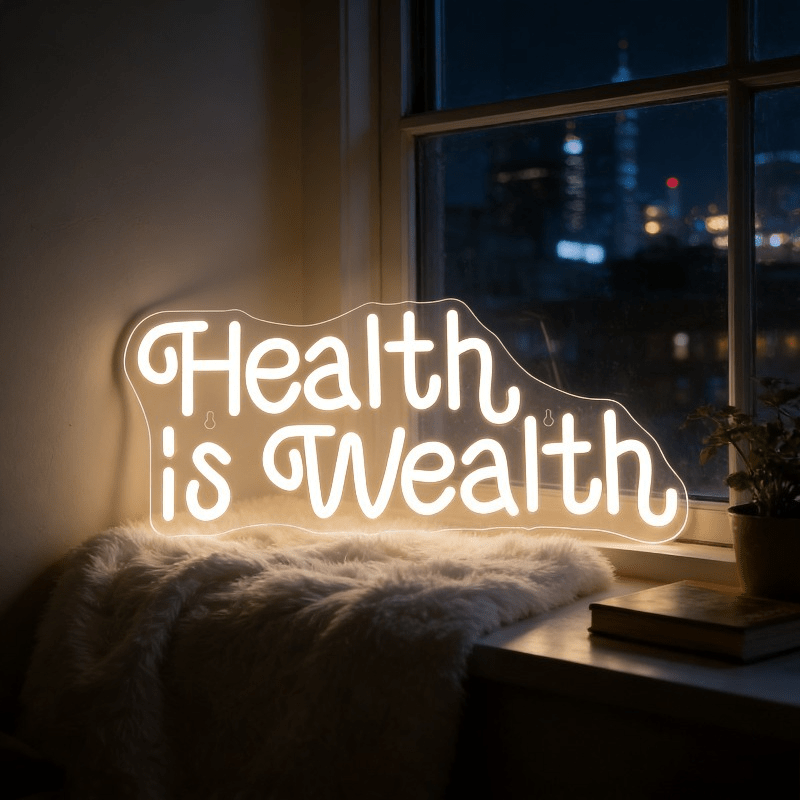 Health is Wealth Neon Sign LED – обзор и цена Health Wellness And Lifestyle