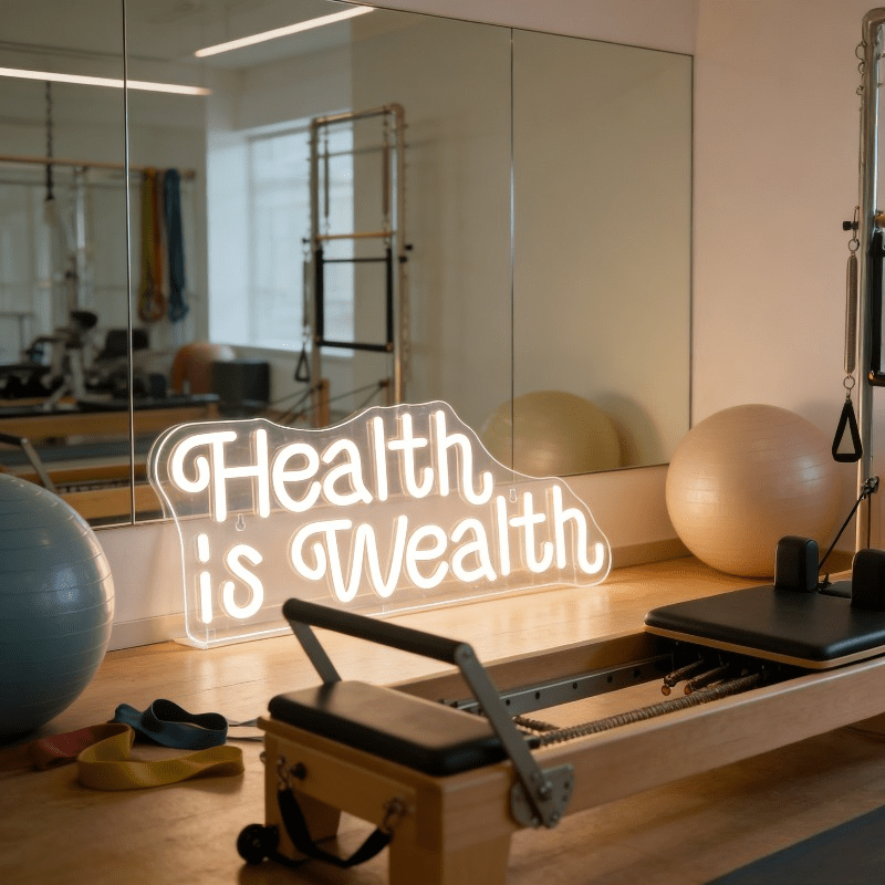 Health is Wealth Neon Sign LED – обзор и цена Health Wellness And Lifestyle