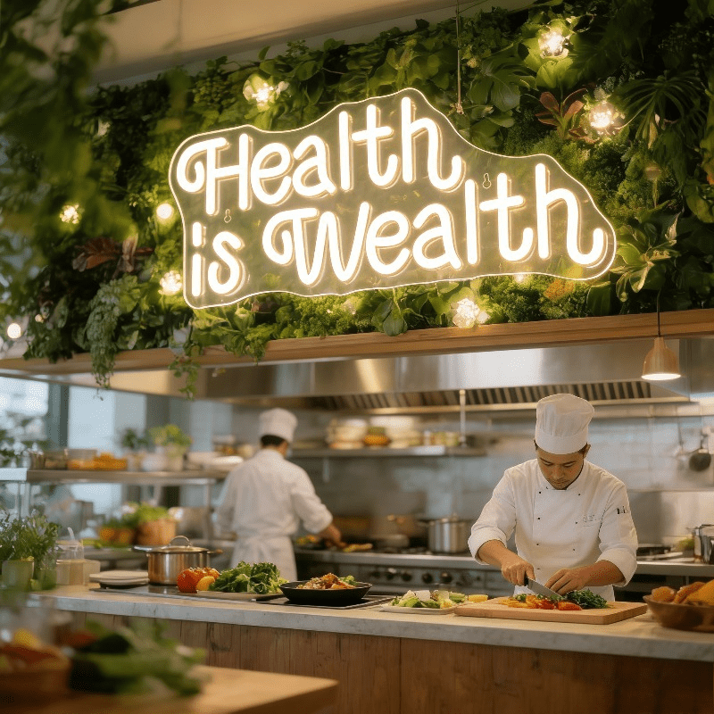 Health is Wealth Neon Sign LED – обзор и цена Health Wellness And Lifestyle